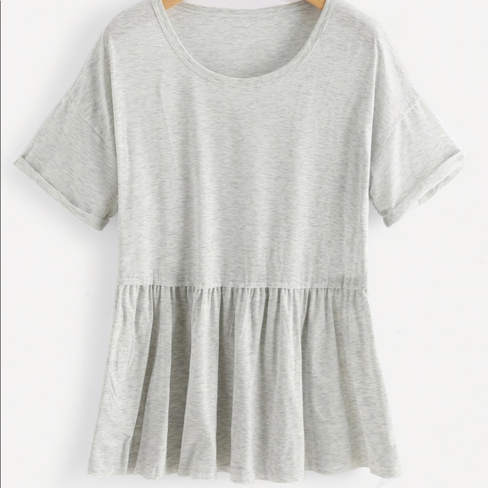 Cuffed Sleeve Slub Mock Tee